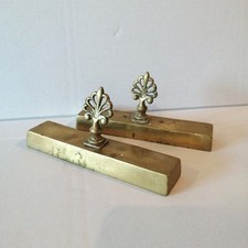 Pair Of Solid Brass Fireplace Fender Ends