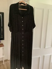 H&M Black Maxi Shirt Dress
