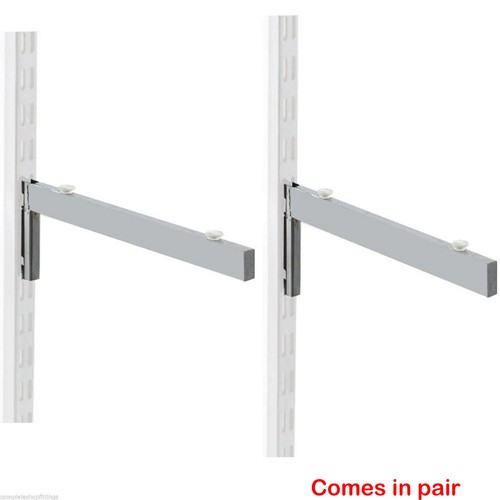 Chrome garment rail twin slot - chrome,