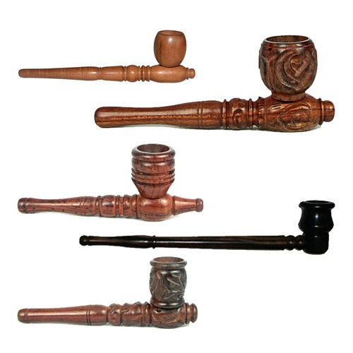 Long natural wood slim - slim, carved
