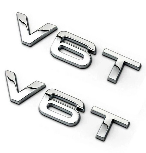 V6t chrome badge - 2x, pair