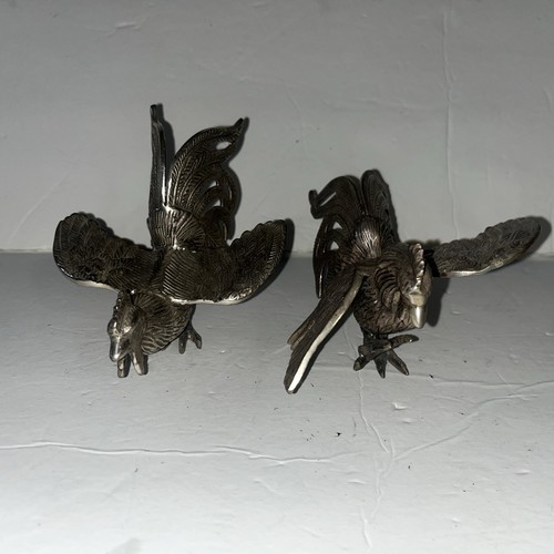 Antique silverplate fighting - antique,