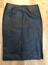 Black Leather Pencil Skirt, UK