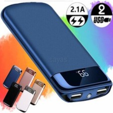 20000mAh Power Bank Slim 2 USB Battery 2A Fast Charge For iPhone Samsung Huawei