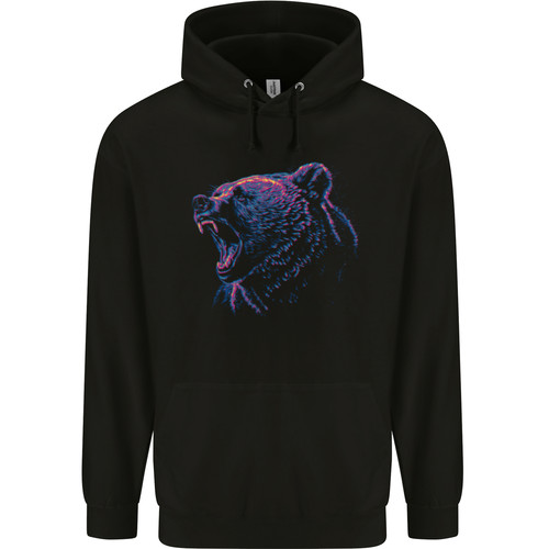 Artistic roaring grizzly - roaring,