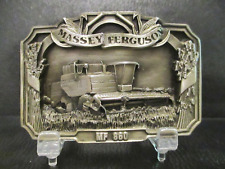 Massey Ferguson MF 860 Combine Pewter Belt Buckle 1986 Limited Edition Collector