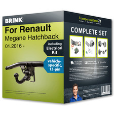 Towbar detachable for RENAULT Megane Hatchback 01.2016- + 13pin spec. e.kit NEW