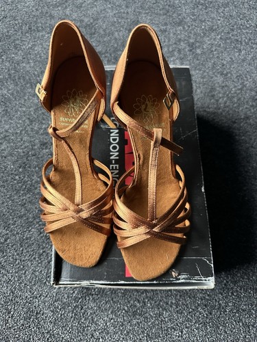 Supadance 1401 dark tan satin - tan,
