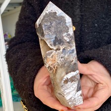 1.33LB  Natural Sphalerite crystal pillar ore Obelisk quartz rod cave specimen