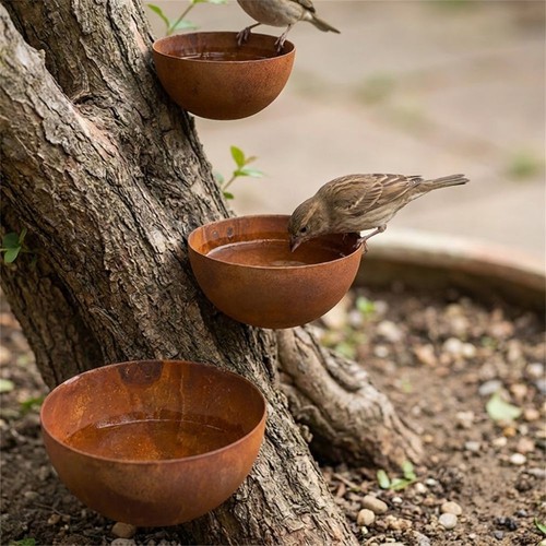 Retro rain catcher metal bird - metal,