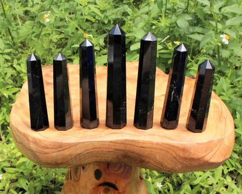 Black tourmaline obelisk 75 - tourmaline, 2.75