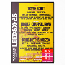 Leeds Festival Poster 2025 Bring Me The Horizon, Chappell Roan Music Festival