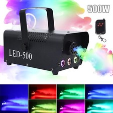 Smoke Machine 500W Fog Machine Disco Party Halloween Effect 3 LED RGB Live House