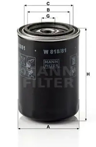 Oil filter spin - filter, w