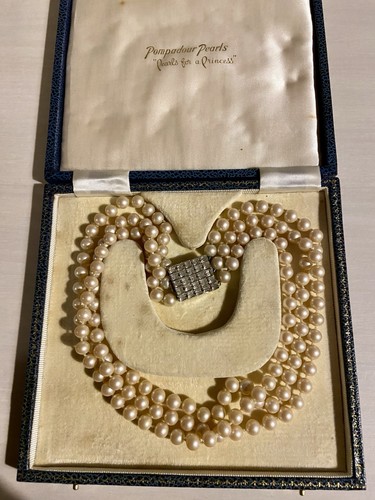 Vintage pompadour pearls - vintage,
