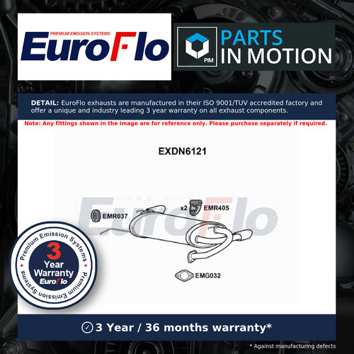 Exhaust back rear box fits - exhaust,