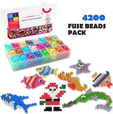 4200pcs 5mm Fuse Beads Kit for Kids Crafts Activity Beginners 24 Assorted Colors