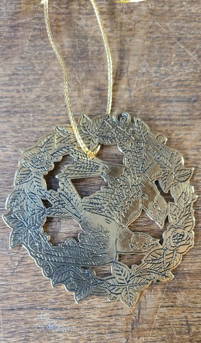 Vintage turtle doves brass - 2,