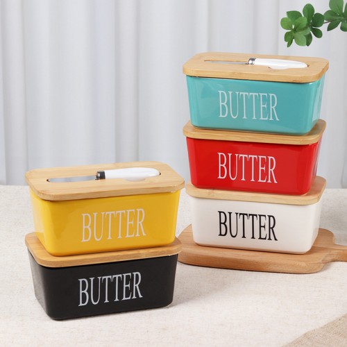 Ceramic butter dish with lid - butter,