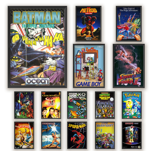 Retro video game poster - retro,