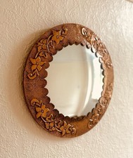 Vintage Copper Floral Round