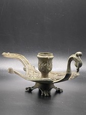 Vintage Solid Brass Candlestick HolderP eacock 