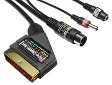 Oric 1 & Atmos High Quality RGB Powered Scart Lead Video Cable TV Lead 2mtr Long