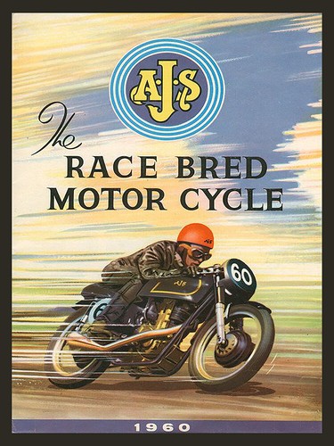 Vintage ajs motorcycles poster - vintage,