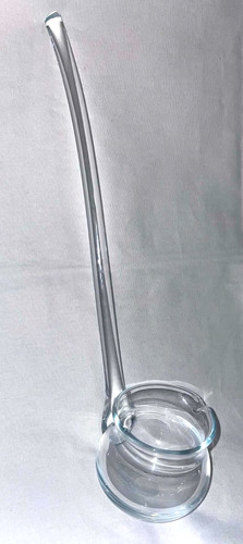 Vintage mcm hand blown clear - hand,
