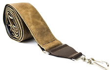 Genuine Leather Classic Style Hook on Clip Banjo Strap - Tan - UK Made