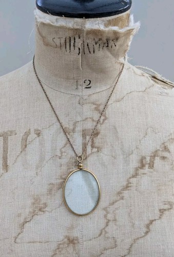 Antique locket pendant oval - antique,