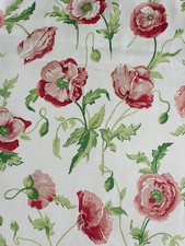 Beautiful Pair Of Vintage Laura Ashley Freshford Poppy Curtains,each 53”D 64:5”W