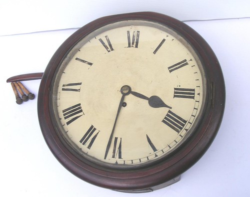 Antique mahogany fusee - antique, 12"