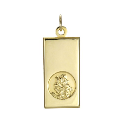 Large 9ct gold modern saint - large,