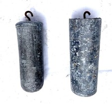 Pair Antique Lead Weights Longcase Clock / Grandfather Grandmother Clock 13