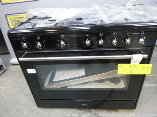 Smeg range cooker - cooker, black