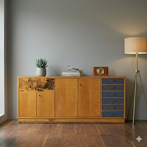 Vintage cabinet maple veneer - vintage,