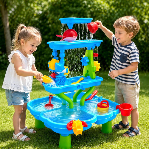 Sand and water - and, play