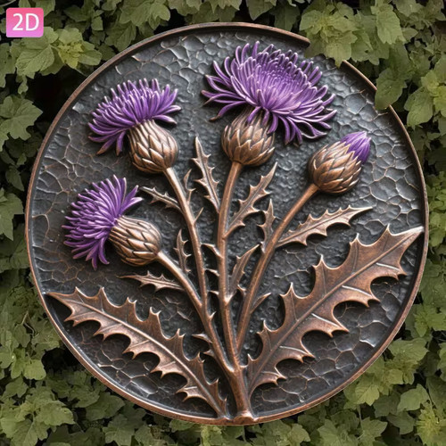 Vintage rustic thistles metal - thistles,
