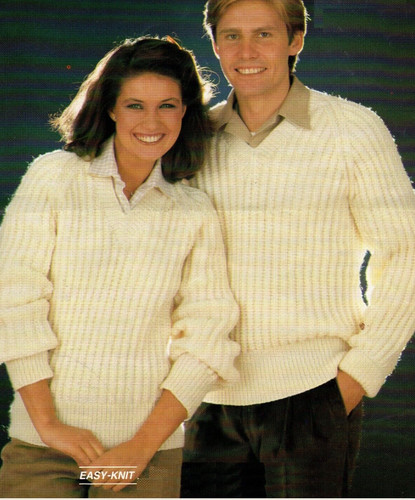 Ladies men neck - men's, knit
