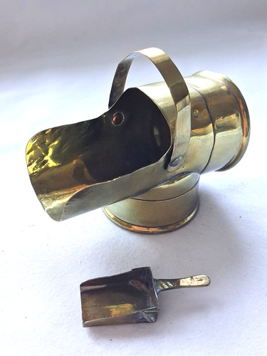 Trench art brass coal - brass,