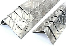 *CHEQUER PLATE FOLDED ANGLE Corner Protector 1.5mm Bespoke Sizes made to order