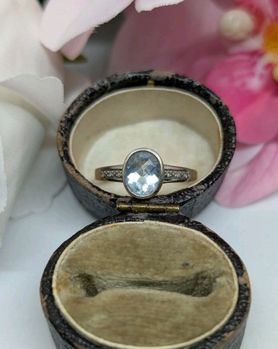 9ct aquamarine and - aquamarine, diamond