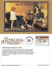 Postcard Advert McVities Digestive Biscuits 1930's Tin Knitting - Nostalgia