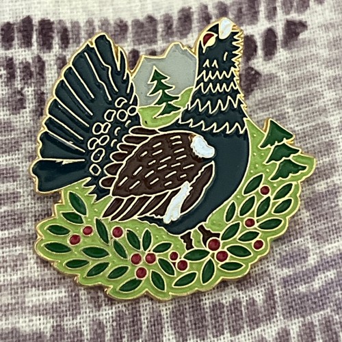 Bird capercaille pin badge - bird,