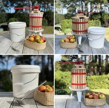 Fruit Press 6, 12, 18 Litre Apple/Cider & Straining Bags Scratter/Pulp Bucket