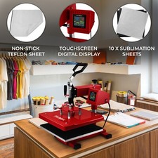 Swing Heat Press Digital Transfer Machine Sublimation Print 38cm Teflon Tshirt