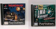  LMA Manager Missing Manual & Wargames Playstation 1 Ps1 Black Label Pal Bundle