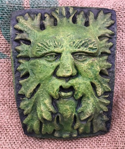 Frosty green man - frosty, plaque