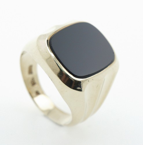 Signet ring men onyx - men's,